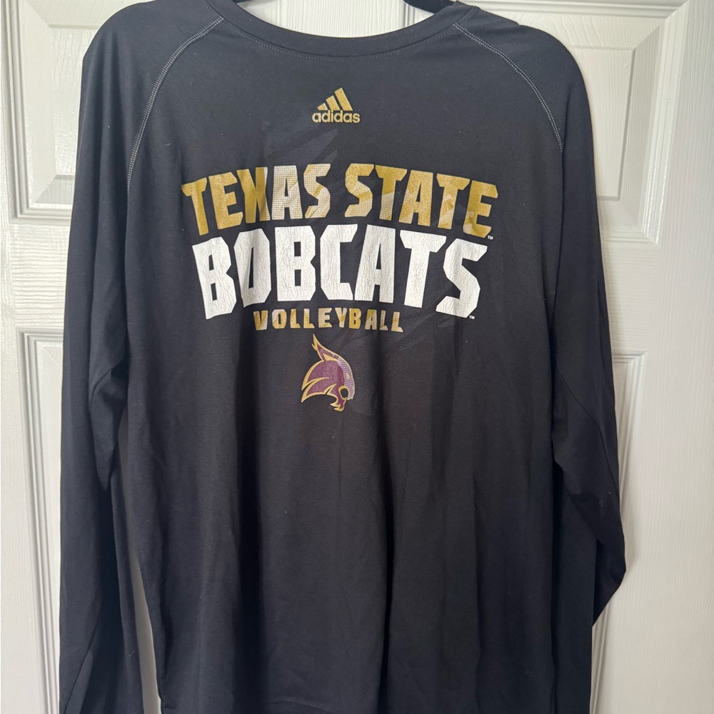 Adidas Texas State Bobcats Black Long Sleeve Tee